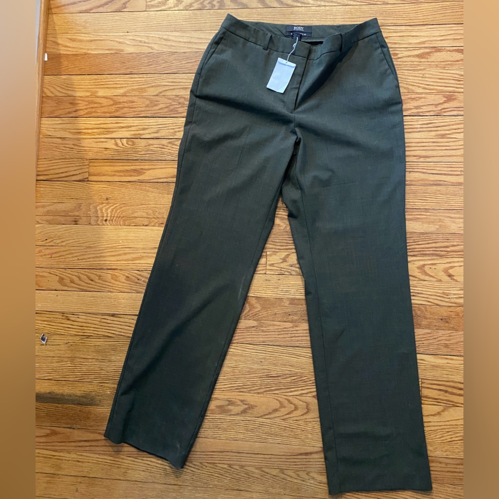NWT Body by Victoria the Bridget fit green/gray pants. Size 14 tall/long